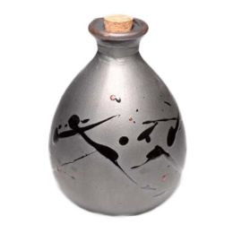 500ml Black Ceramic Wine Jar Hand Painted Wine Bottle Vintage Chinese Style Wine Flask Flagon - Default