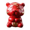 750ml Red Ceramic Wine Bottle Wine Jar Tiger Wine Vase Flask Flagon - Default