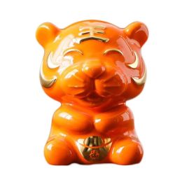 750ml Orange Ceramic Wine Bottle Wine Jar Tiger Wine Vase Flask Flagon - Default