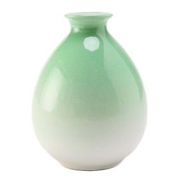250ml Small Green Wine Jug Gradient Colour Ceramic Wine Jar Wine Pot White Wine Ware Flask Flagon - Default