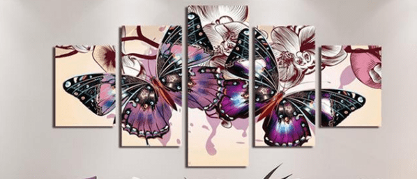 Diamond Painting - Multi-Picture Beautiful Butterflies Homejoy - L