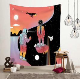 Astronaut spaceman background cloth - 12style - 150Ã—130cm