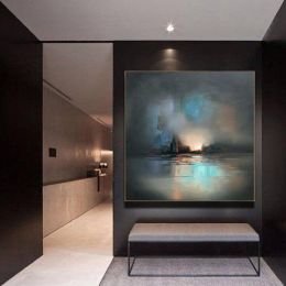 Newest Hand-painted High Quality Big Size Abstract Oil Painting on Canvas Kinds of Abstract Acrylic Painting for Wall Art - 90x90cm