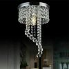 Modern K9 Crystal Raindrop Chandelier Ceiling Light Fixture Pendant Lamp E12 - 1 Pack