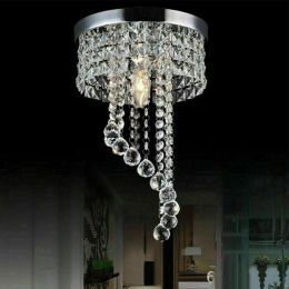 Modern K9 Crystal Raindrop Chandelier Ceiling Light Fixture Pendant Lamp E12 - 1 Pack
