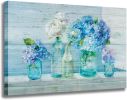 Wall Art Decoration Retro Flower Painting 1 Panel Canvas Wall Art for Bedroom / Bathroom / Living Room (12x16 inches) - 12x16inchx1pcs