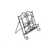 Scroll Work Design Metal Cook Book Stand, Copper Black - C482-MTL0014