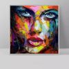 Handmade Francoise Nielly Marilyn Monroe portrait canvas painting Palette knife Face Oil painting wall picture for living room - 120x120cm