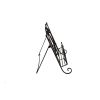 Scroll Work Design Metal Cook Book Stand, Copper Black - C482-MTL0014