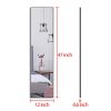 47x12 inch Full Length Mirror with Hanging Hooks  Door Wall Mounted Decoration Floor Dressing Mirror Full Body Mirror  Bathroom - Black