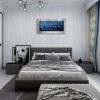 Bless This Food Quote Blue Wall Art Framed Artwork Ready to Hang for Living Room Home Decor - 20x40inchx1pcs