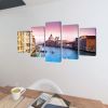 Canvas Wall Print Set Venice 79" x 39" - Multicolour