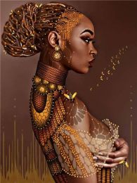 Diamond Painting New Product African Woman Rhinestone Diamond Embroidery Homejoy            - 4Style - 45x60cm-Round