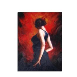 Ha's Art 100% Hand Painted Abstract Oil Painting Wall Art Contemporary Dancing Women Picture Canvas Home Decor  No Frame - 100x150cm