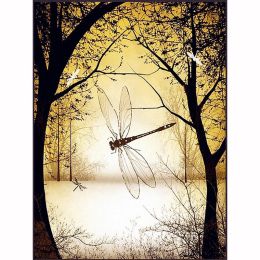 Diamond Painting Forest Dragonfly Cross Stitch Round Rhinestone Picture - 70x50cm - Round shape