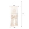 Magazine Storage Organizer Mail Holder Macrame Wall Hanging Decorative Storage Wall Mount Cotton Wovening Hanging Pocket Boho Home Decor  YJ - white