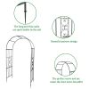 Arc Roof Wrought Iron Arch Plant Climbing Frame RT - Dark Green