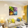 4 Panels Canvas Four Seasons Landscape Color Tree Painting Picture Prints Modern Artwork Stretched and Framed  Home Decoration - 12x12inchx4pcs