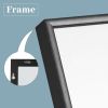 Contemporary Full Length Mirror,59"x 20" - Black