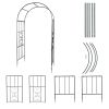 Arc Roof Wrought Iron Arch Plant Climbing Frame RT - Dark Green