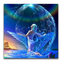 3D DIY Diamond embroidery Cartoon beauty full square Diamond mosaic River fairy Full round Diamond painting Cross stitch angel Homejoy - 55x55 Square