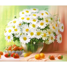 Full square drill 5D diamond painting DIY diamond embroidery White Daisies Cross Stitch Rhinestone mosaic decoration Homejoy - 60x80