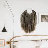 Seagrass Wall Fan Rustic Boho Woven Wall Pediment for Narrow Wall - Mix