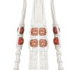 5 Packs Macrame Plant Hangers with 5 Hooks, Different Tiers, Handmade Cotton Rope Indoor Outdoor Boho Home Decor YJ - white