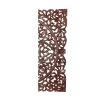 Three Piece Wooden Wall Panel Set with Traditional Scrollwork and Floral Details, Brown - BM00067