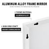 Modern Full Length Mirror, 65" x 22"x 1.2" - White - Aluminum alloy