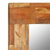 Wall Mirror Solid Reclaimed Wood 23.6"x23.6" - Brown