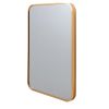 DunaWest 24 Inch Matte Gold Rectangular Wall Mirror, Round Corners, Gold - Default