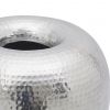 Hammered Aluminum Vintage-Style Decorative Vase - Silver