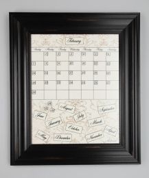 Organizer, Dry Erase Calendar Board Framed Black Medium Contrast Home and Office organization - 17033BK