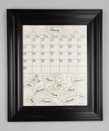 Organizer, Dry Erase Calendar Board Framed Black Medium Contrast Home and Office organization - 17033BK