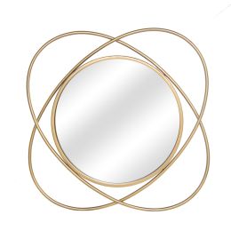 Free shipping Iron Wall Mirror Decorative Mirror 22Inch,Gold  YJ - Gold