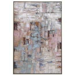 Hand painted Simple Easy abstract oil painting Modern Neutral Color Nordic Wall Art Texture Minimal Oil Painting on Canvas - 100x150cm