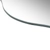 Wall Mirrors 4 pcs 23.6"x7.3" cm Wave Glass - Silver