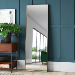 Contemporary Full Length Mirror,59"x 20" - Gold