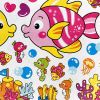 Cartoon Fish-2 - Wall Decals Stickers Appliques Home Decor - HEMU-HL-1242
