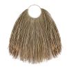 Seagrass Wall Fan Rustic Boho Woven Wall Pediment for Narrow Wall - Natural