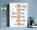 Inspirational Quotes Wall Art - Praise the Mother's Painting - Motivational Canvas Prints Picture  Decor Mother's Day Gifts - 12x16inchx1pcs