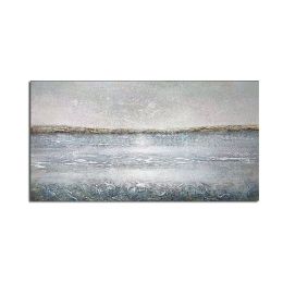 The Modern Sea View Blue Wall Art Canvas Hand Painted Sunny Abstract Painting Wall Picture for Home Office Decorations No Frame - 90x120cm