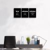 Inspirational Zeal Envision Perseverance Framed Canvas Prints Entrepreneur Positive Quotes Motivational Posters  Office Decorations - 12x16inchx3pcs