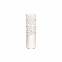 Pearl colour decorated vase | Glass vase for flowers | Cylinder Vase | Interior Design | Home Decor | Large Floor Vase 16 inch - Pearl - 400