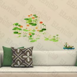 Attractive Lotus - Wall Decals Stickers Appliques Home Dcor - HEMU-XY-8025