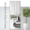Modern Full Length Mirror, 65" x 22"x 1.2" - Matte Champagne - Aluminum alloy