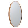 DunaWest 35 Inch Oval Hanging Accent Wall Mirror with Metal Frame, Matte Gold - Default