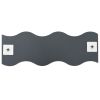 Wall Mirrors 4 pcs 23.6"x7.3" cm Wave Glass - Silver