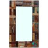 Mirror Solid Reclaimed Wood 31.5"x19.7" - Multicolour